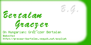 bertalan graczer business card